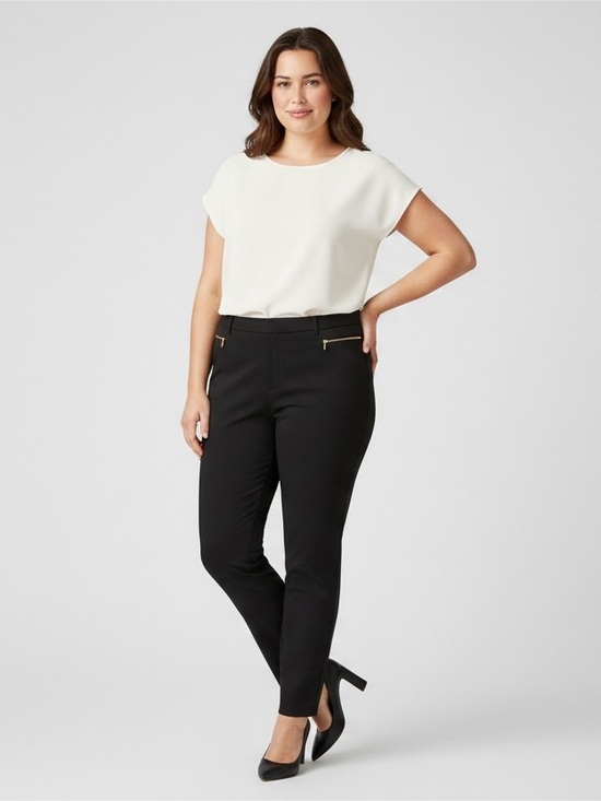 Calvin Klein Pants - Calvin Klein women’s straight-leg dress pants in black for casual or business